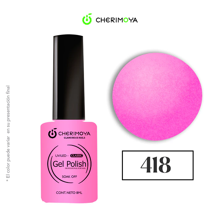 Esmalte cherimoya 418 8ml UV/LED 1
