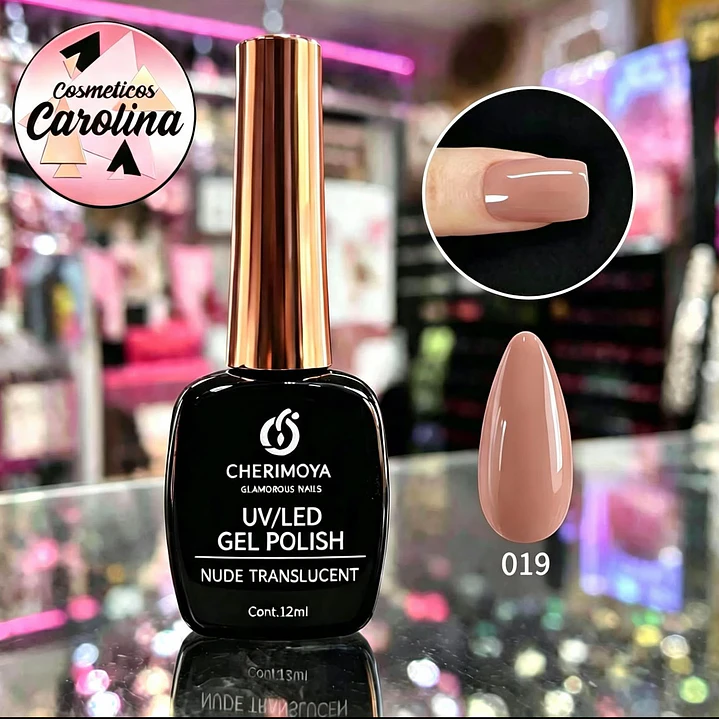 Esmalte Semipermanente Nude Translucido Cherimoya 12ml #019 1