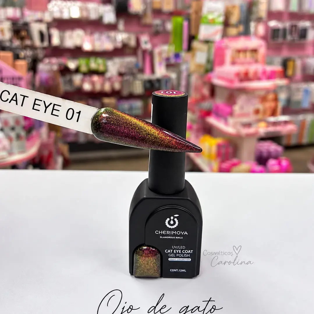 Esmalte Cat Eye Cherimoya Galaxy Glitter 01  12ml 1