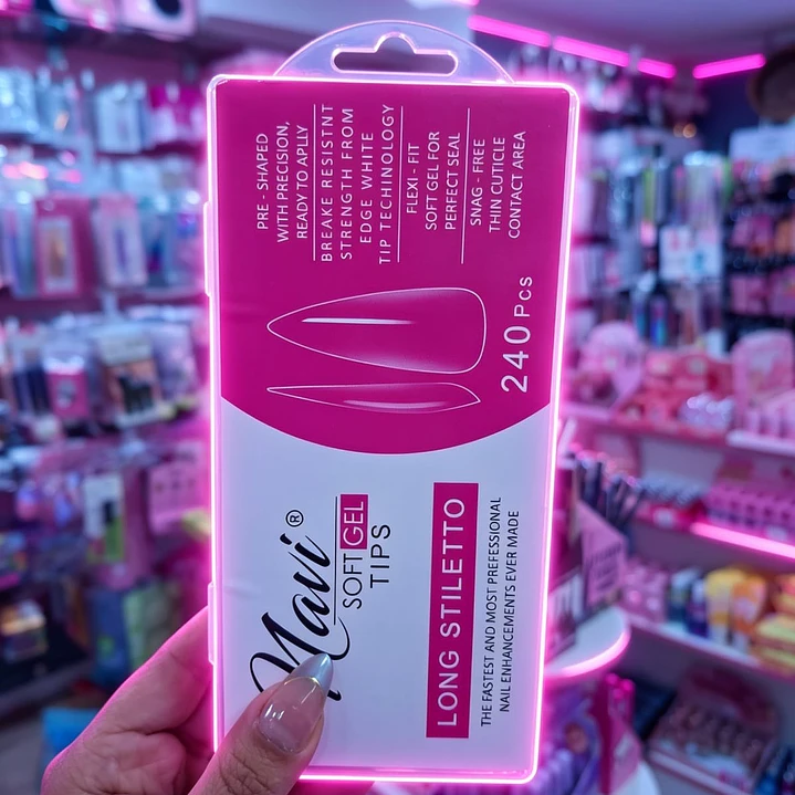Tips soft gel Navi Long Stiletto 240pcs 1