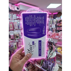 Tips soft gel Navi Long Coffin  240pcs