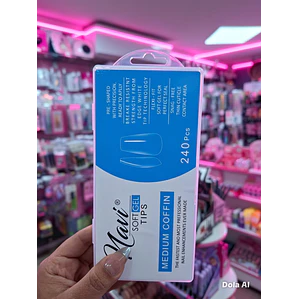 Tips soft gel Navi Medium Coffin 240pcs
