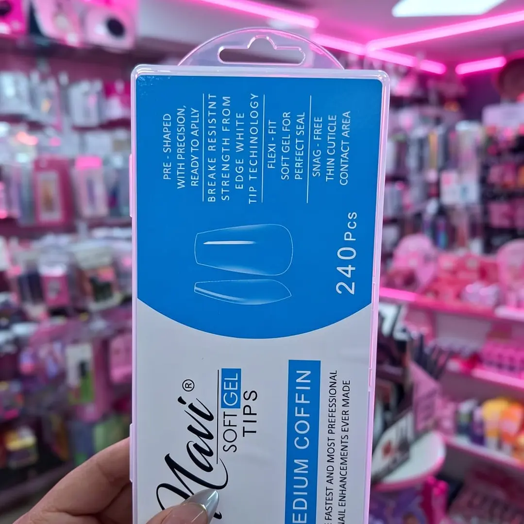 Tips soft gel Navi Medium Coffin 240pcs 1