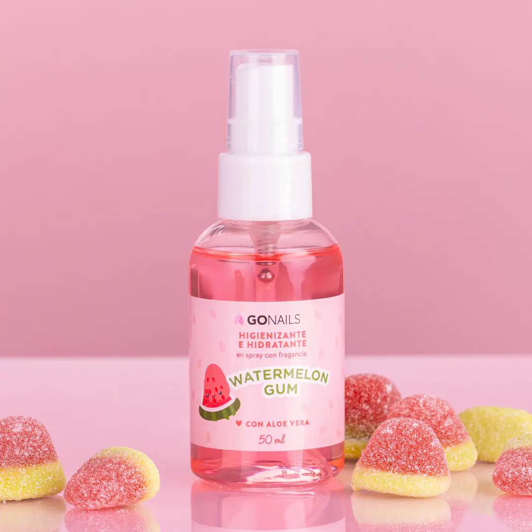 Higienizante e Hidratante de Manos y Pies WaterMelon Gum de Go Nails 1