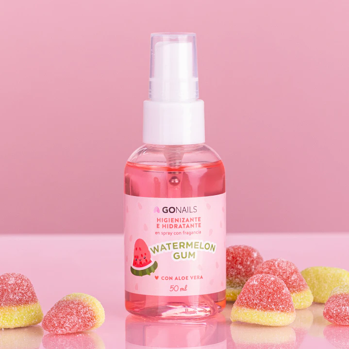 Higienizante e Hidratante de Manos y Pies WaterMelon Gum de Go Nails 1