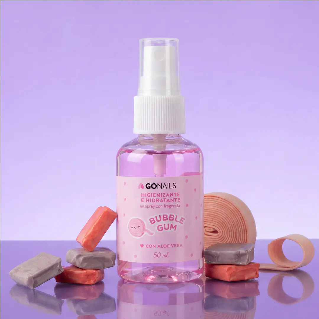 Higienizante e Hidratante de Manos y Pies Bubble Gum de Go Nails 1