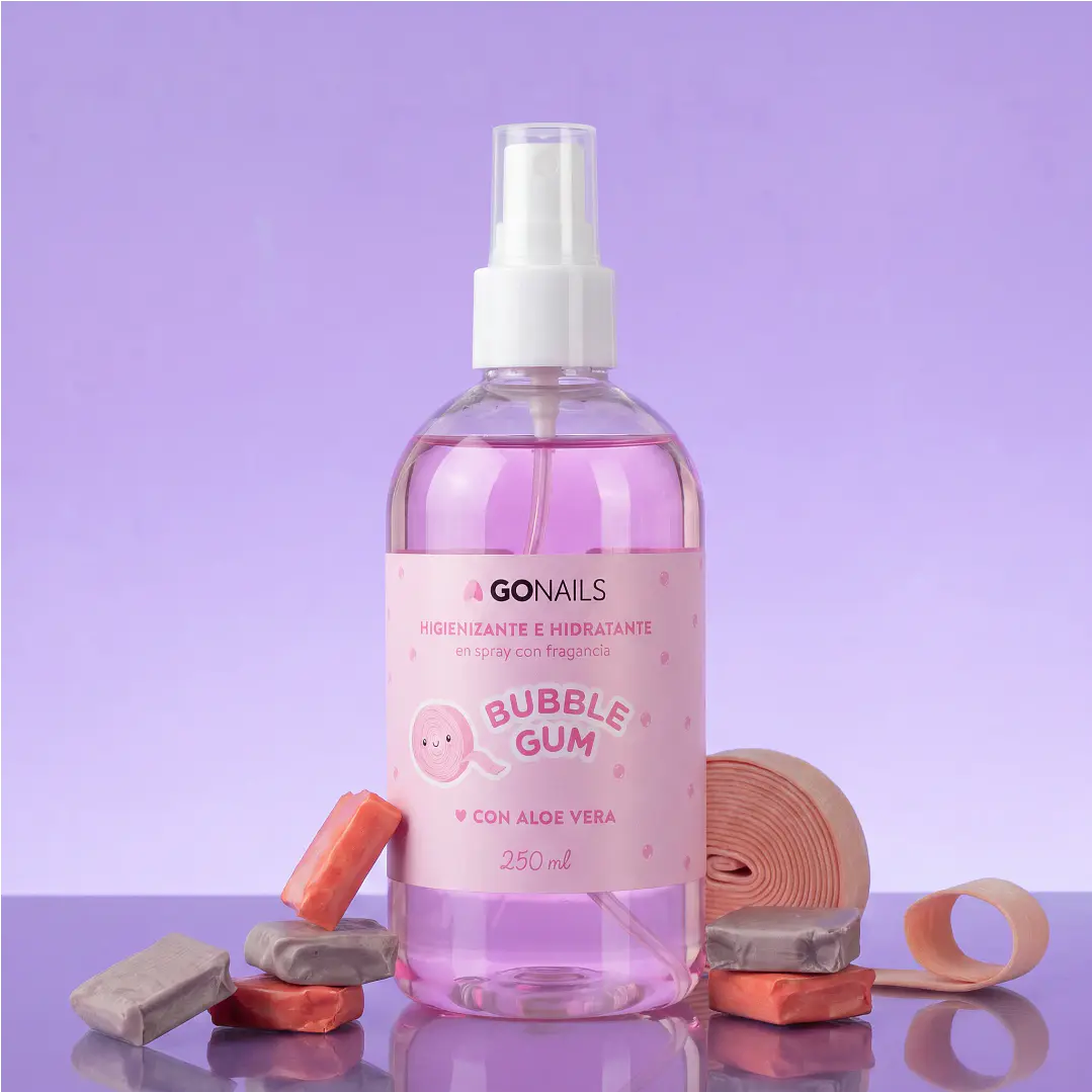 Higienizante e Hidratante de Manos y Pies Bubble Gum de Go Nails 2