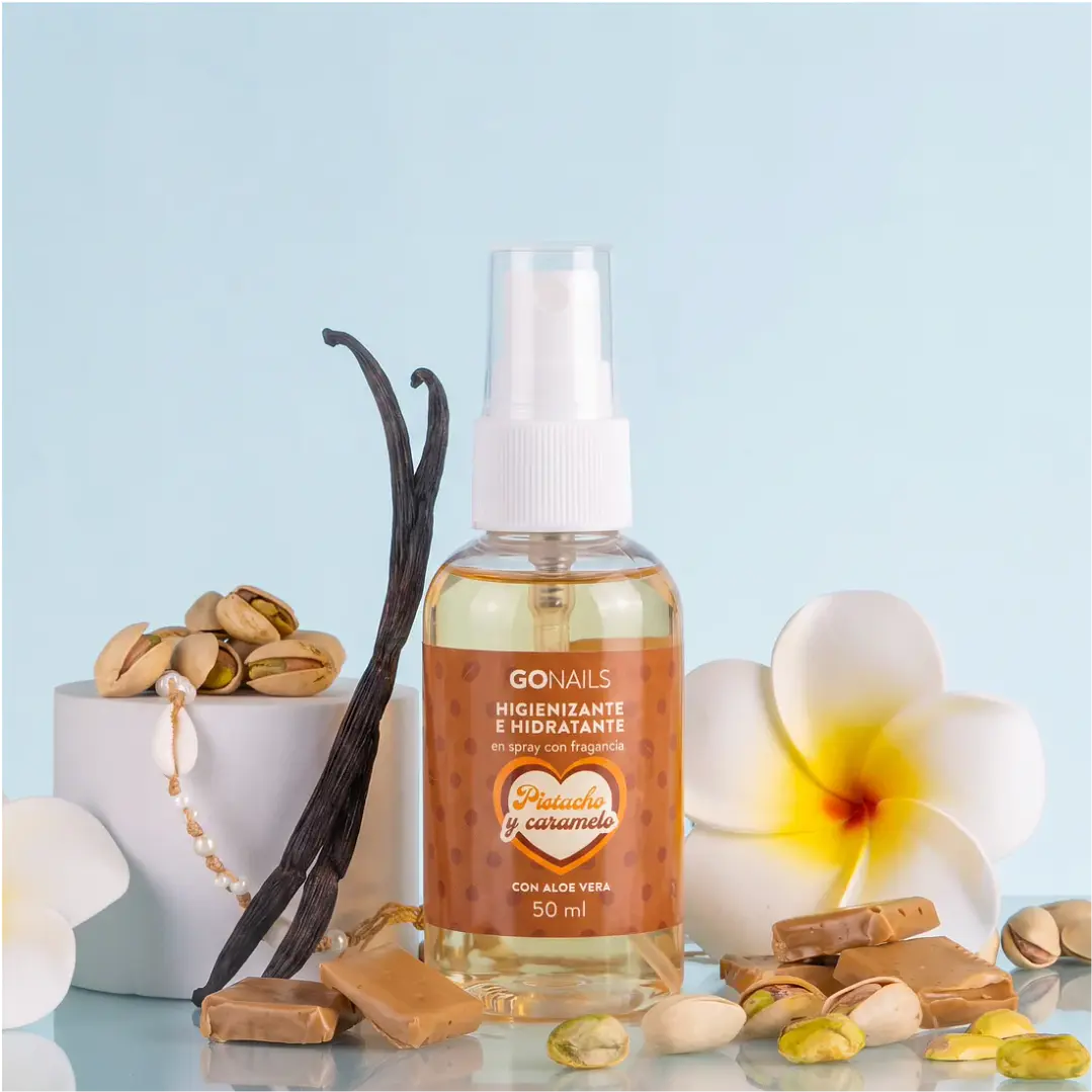 Higienizante e Hidratante de Manos y Pies Pistacho y Caramelo de Go Nails 1
