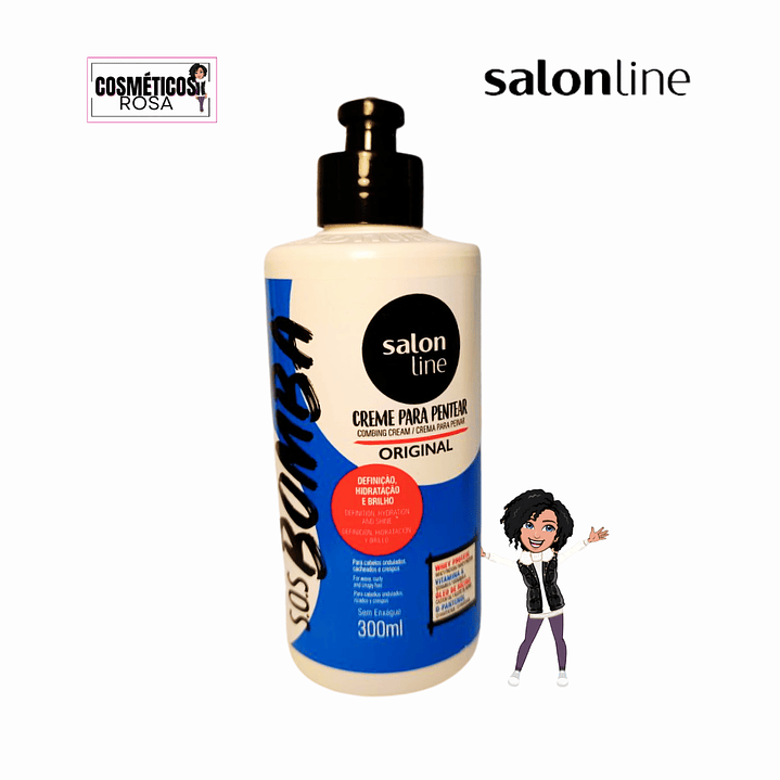 Creme para Pentear S.O.S Bomba (300ml) – Definição, nutrição e proteção diária contra quebras.