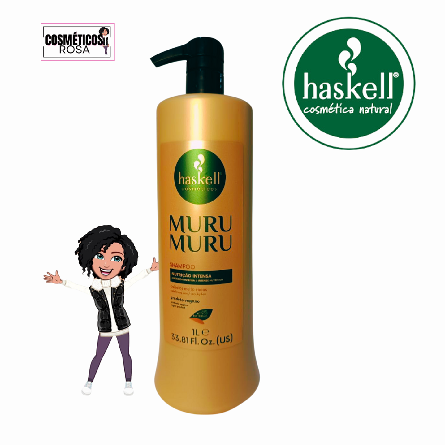 Champô Haskell Muru Muru – Nutrição Intensa para Cabelos Secos