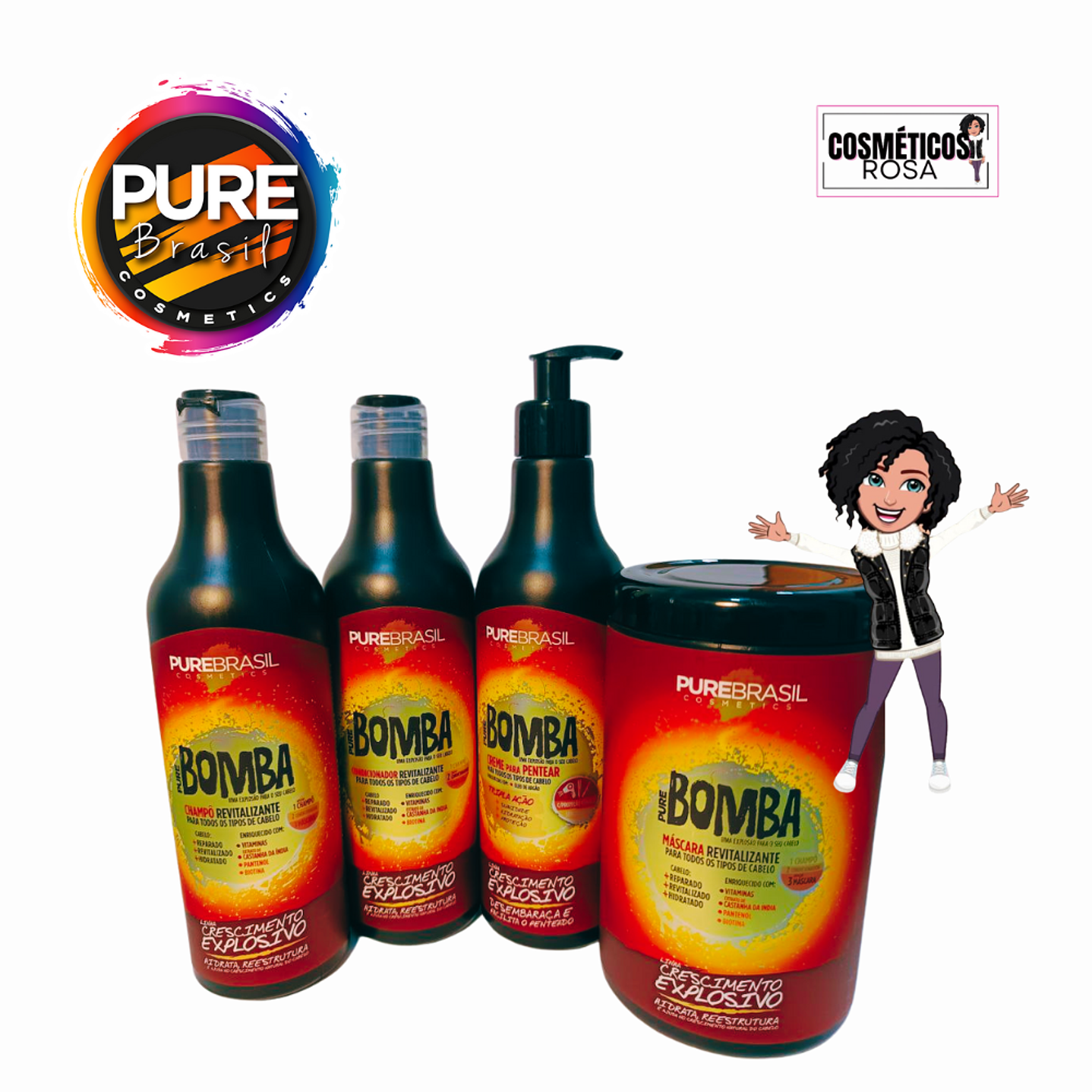 Kit Pure Bomba - Crescimento Explosivo - Pure Brasil