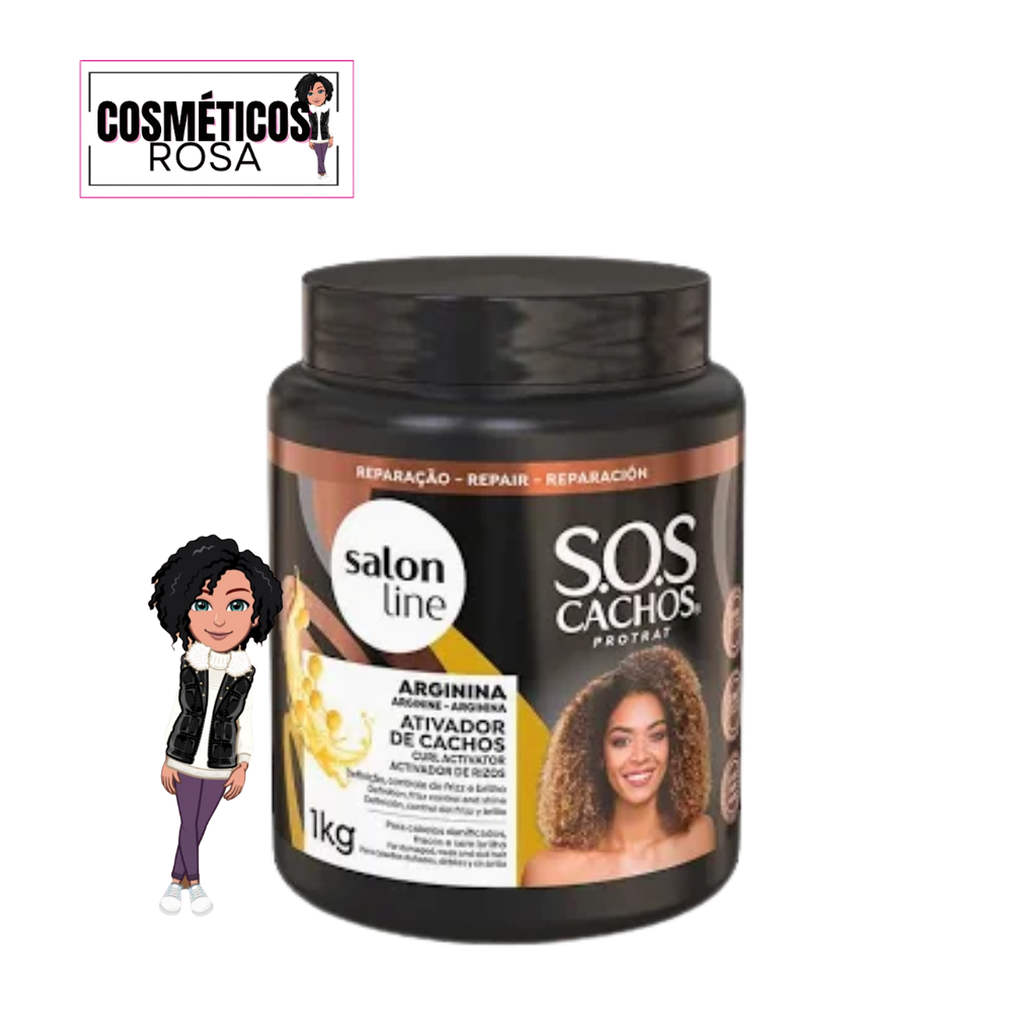 O Salon Line S.O.S Cachos Arginina Ativador de Cachos 1kg