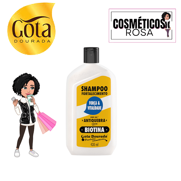 ✅Gota dourada champô biotina  430ml