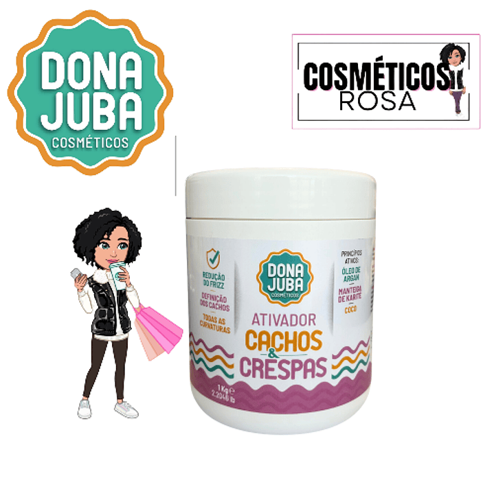 Dona Juba Ativador Caracóis e Crespos 1kg – Definição, Hidratação e Movimento Natural