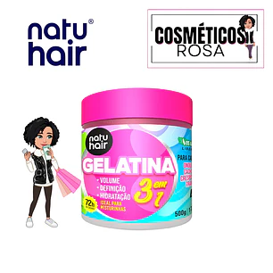 Natuhair gelatina 3 em 1 de 500g