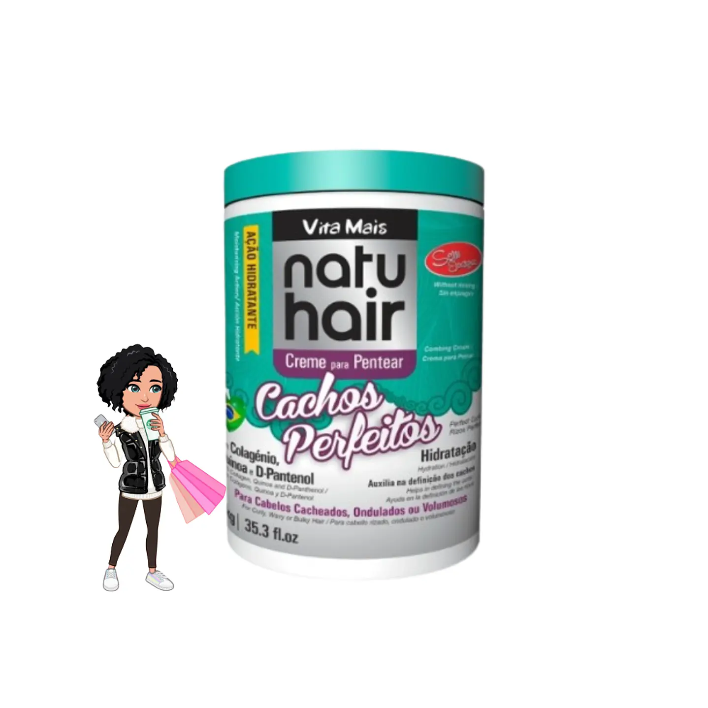 ✅Natuhair creme pentear cachos perfeitos 1kg