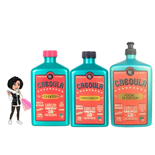 ✅Kit Lola Creoula - Shampoo, Condicionador e Creme de Pentear