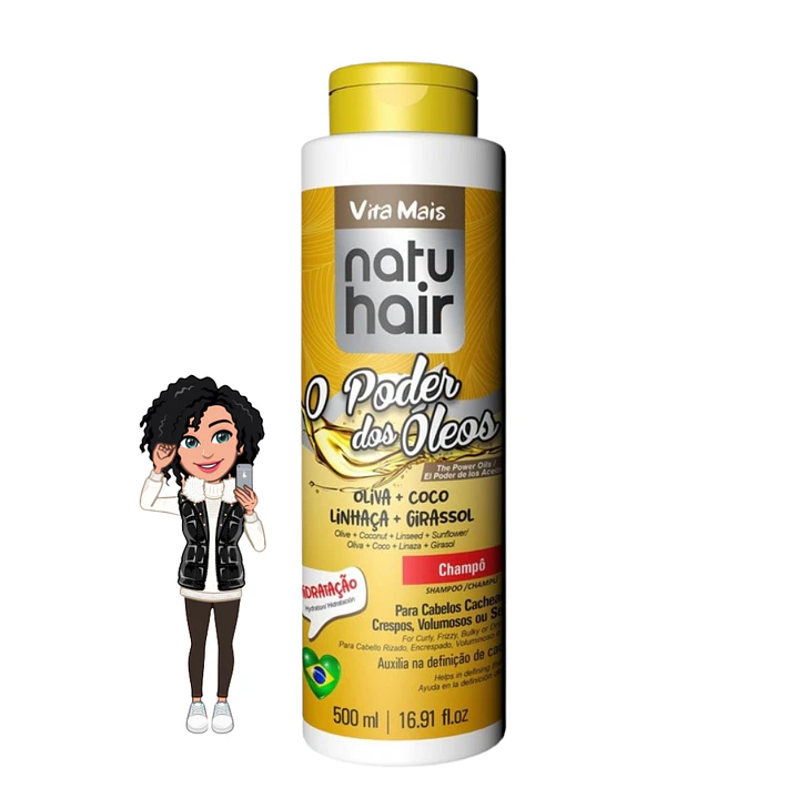 ✅Shampoo Natuhair O Poder dos Óleos - 500ml
