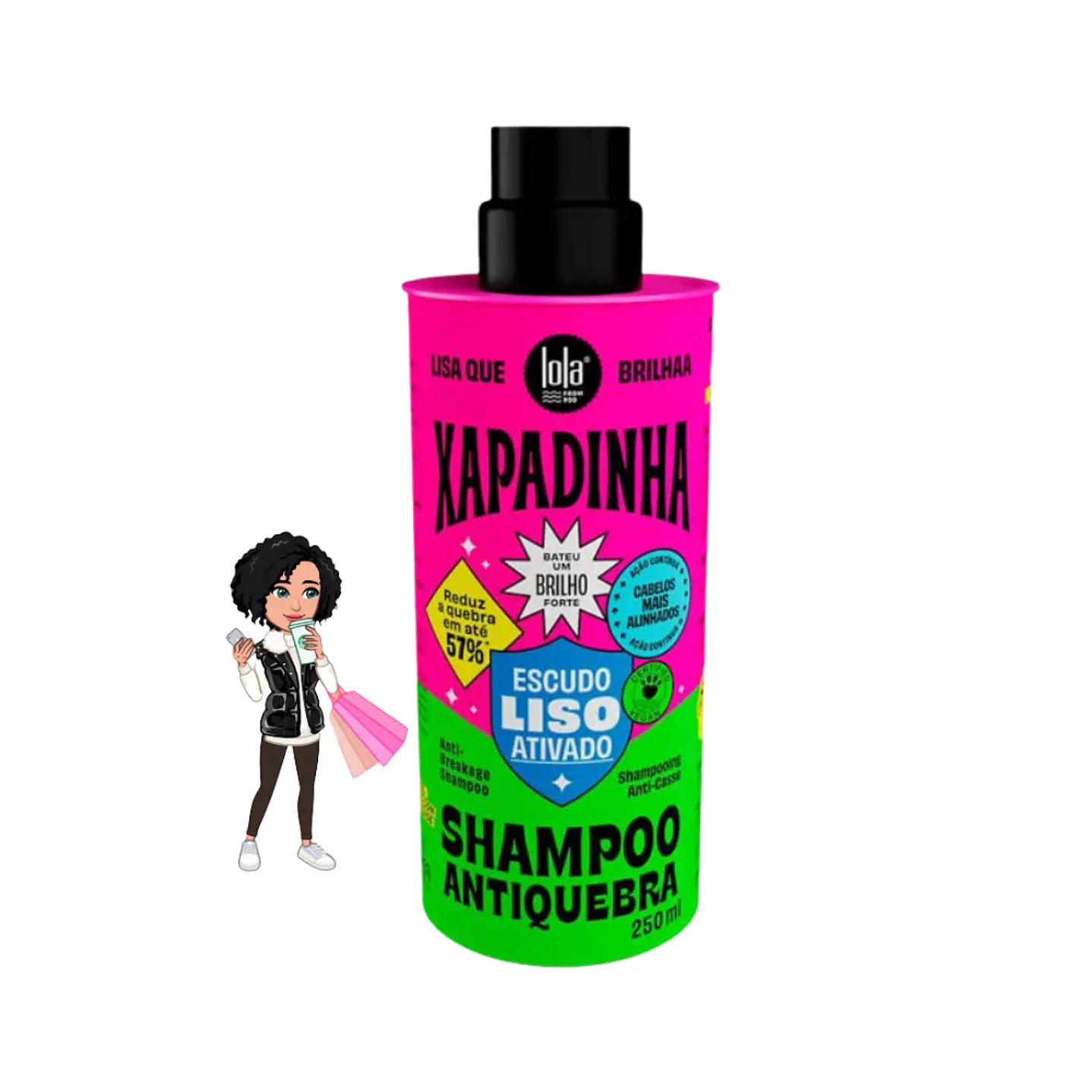 ✅Lola  champô Xapadinha  liso 250ml