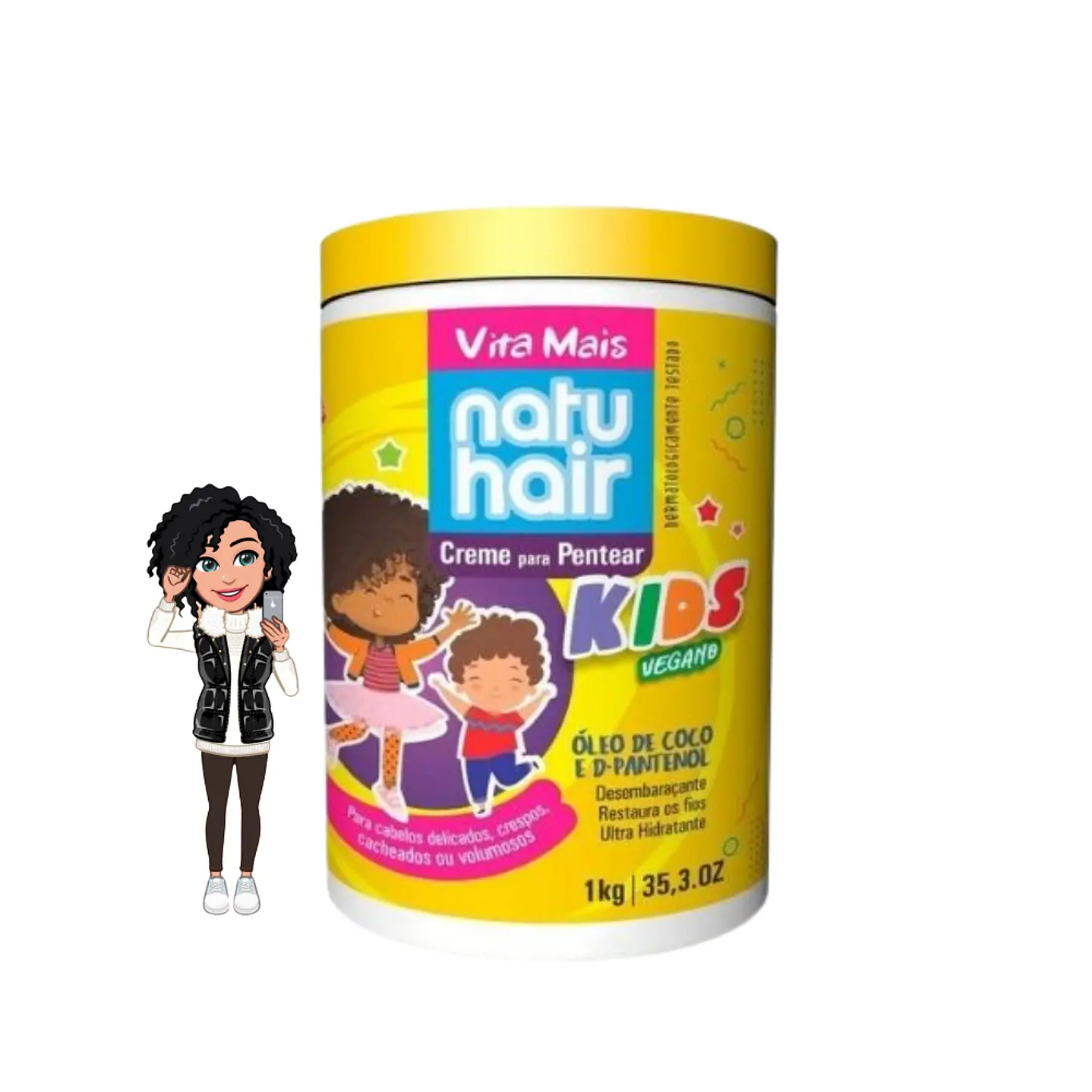 Máscara Natu Hair Kids – Hidratação Profunda e Nutrição Delicada 1 kg