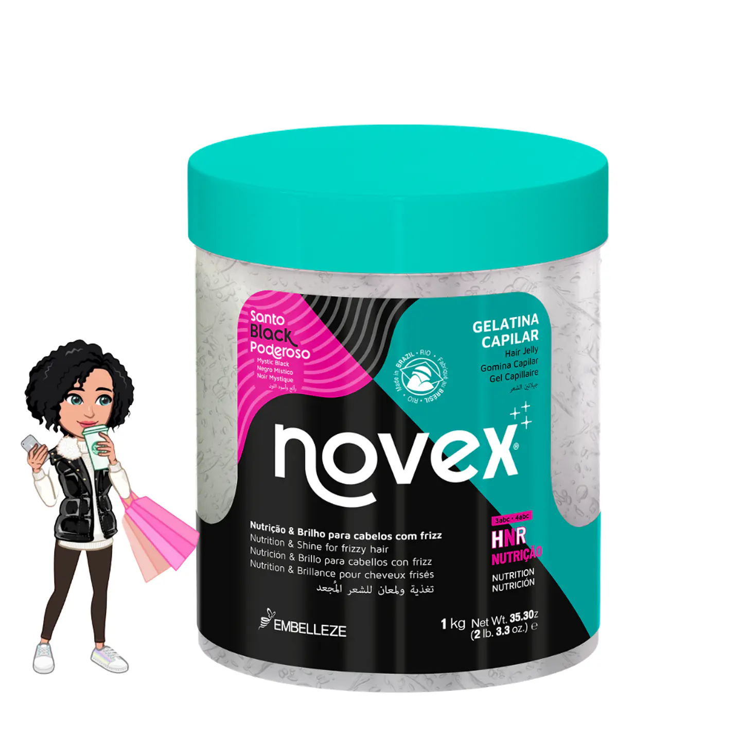 ✅Novex Gelatina meus cachos 1kg 