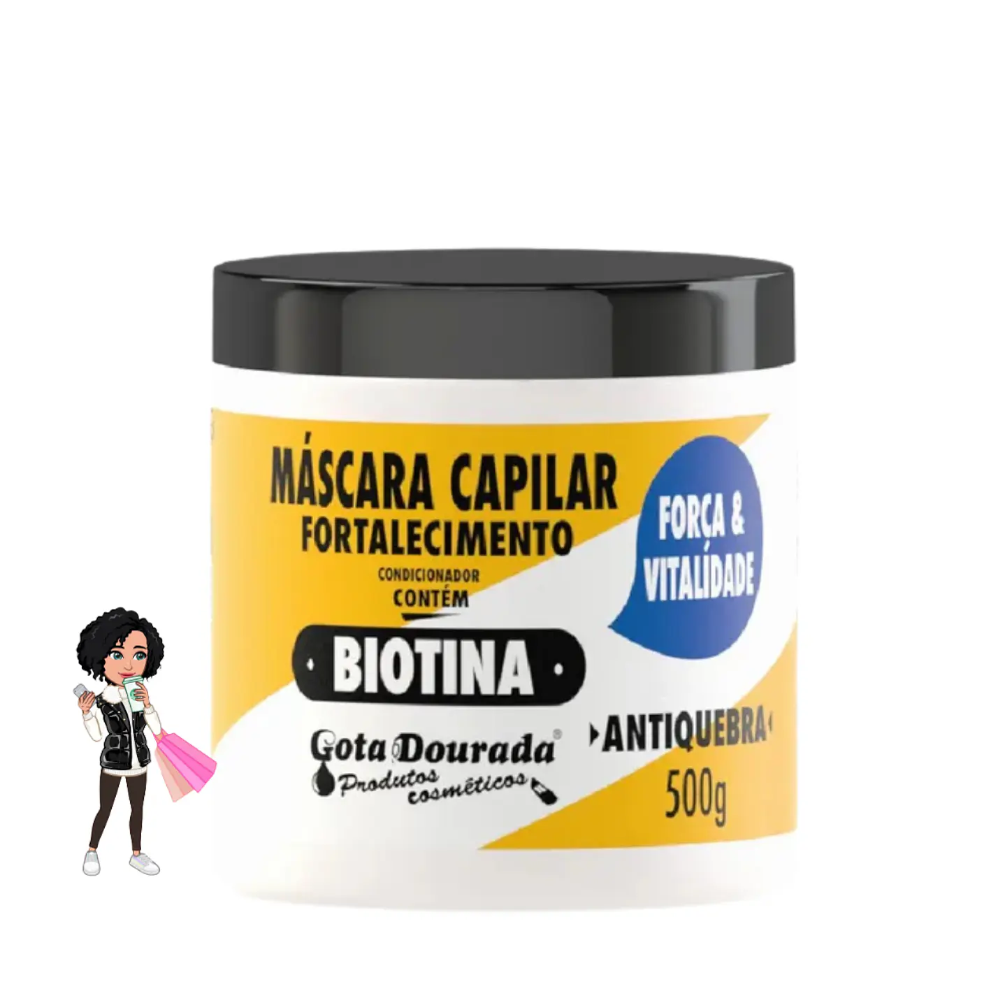 💚Gota Dourada, Máscara biotina 500ml