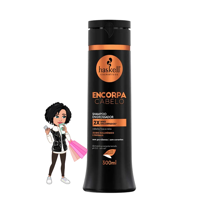 ✅Shampoo  Encorpar Cabelo Haskell - 300ml