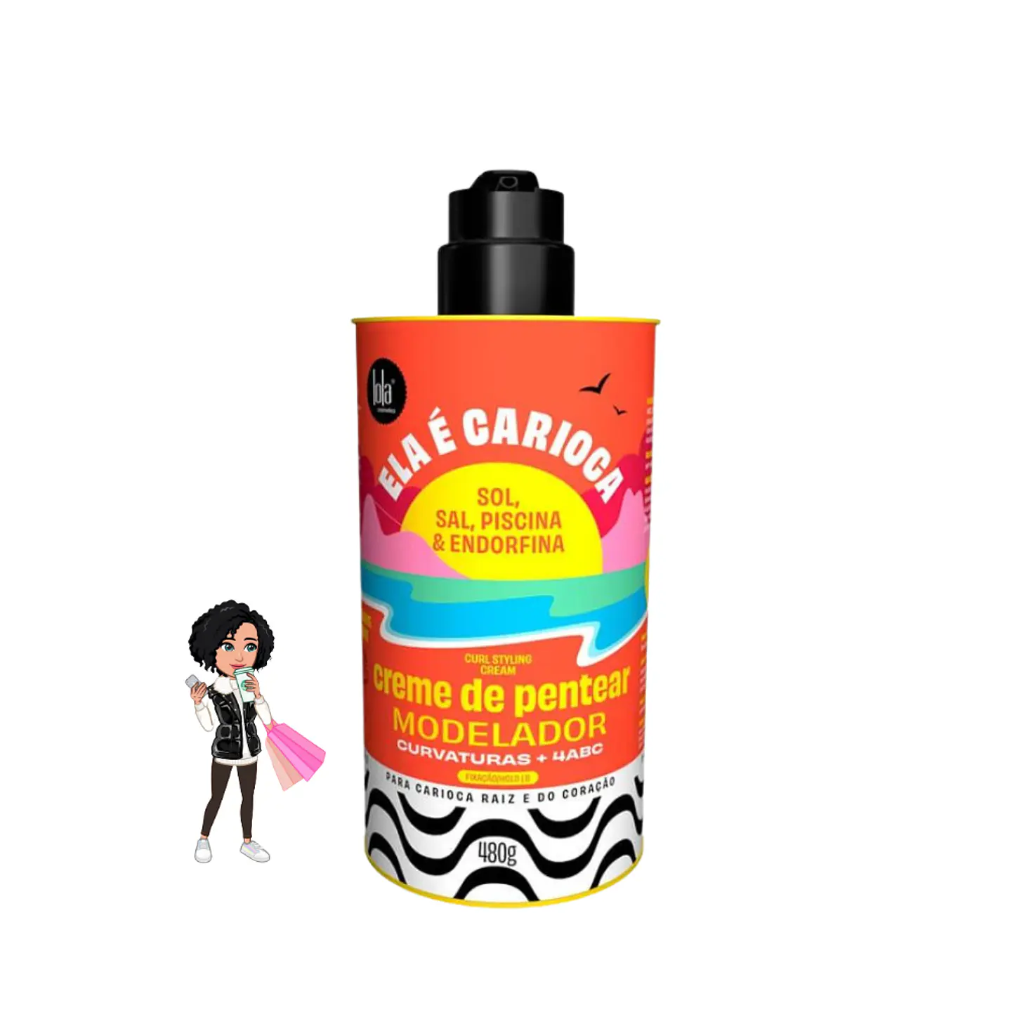 ✅Creme pentear ela crioula Lola 4ABC (450g)