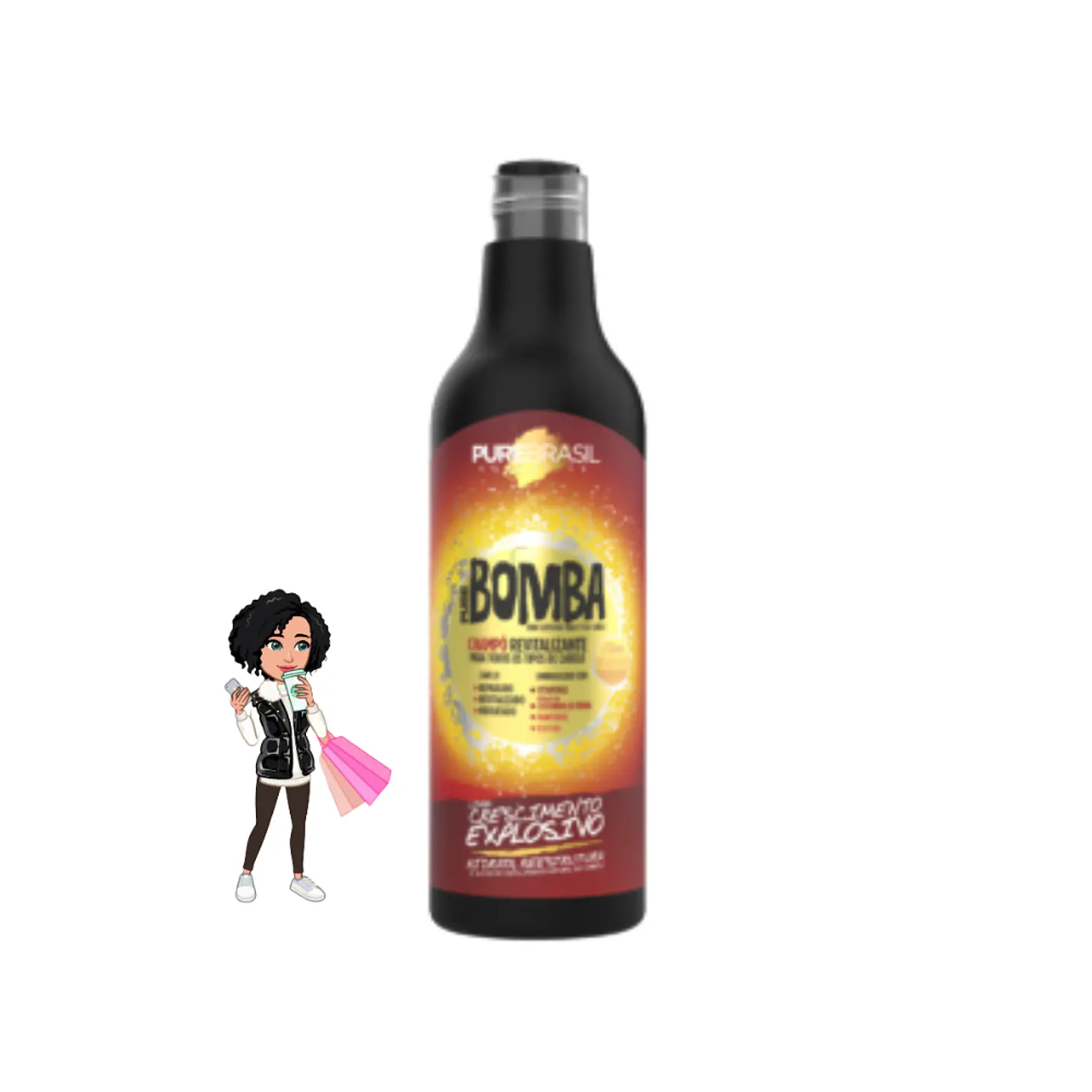 ✅Shampoo Revitalizante Bomba - Pure Brasil 500ml