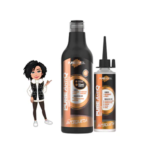 Kit PUREAntiQ – Champô + Tónico Antiqueda (500ml + 100ml) PureBrasil