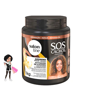 ✅O Salon Line S.O.S Cachos Arginina Ativador de Cachos 1kg