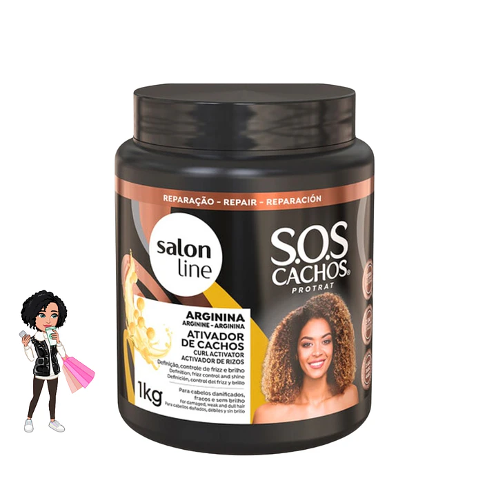 ✅O Salon Line S.O.S Cachos Arginina Ativador de Cachos 1kg