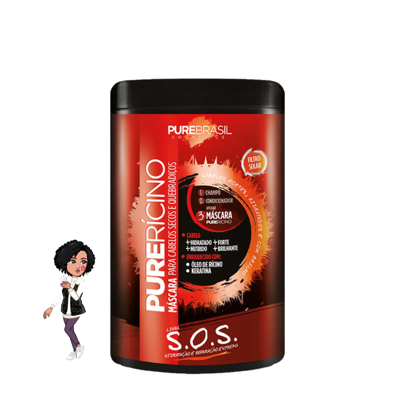 ✅Máscara Rícino Pure Brasil 1kg 