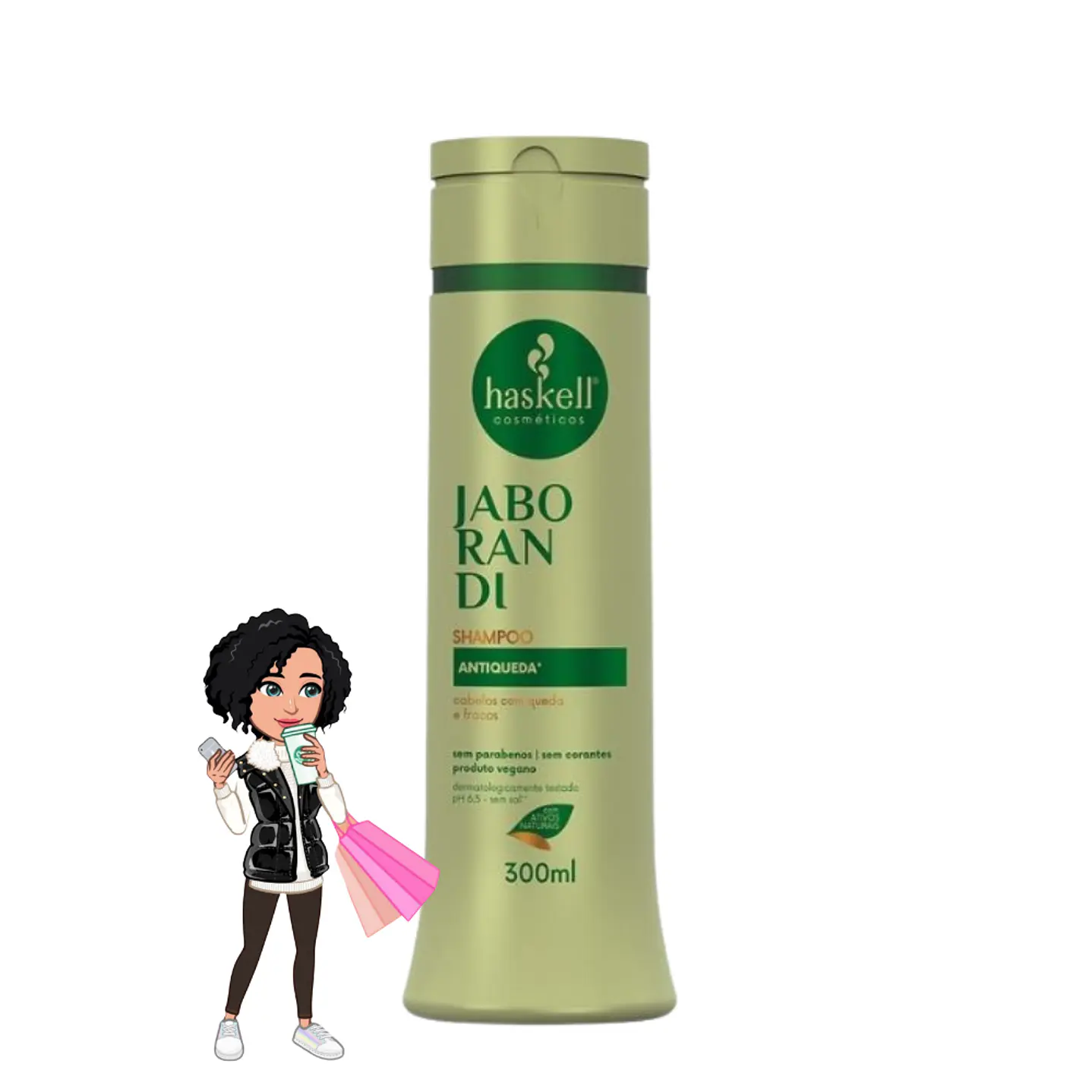 ✅Shampoo Anti-queda Jaborandi Haskell - 300ml