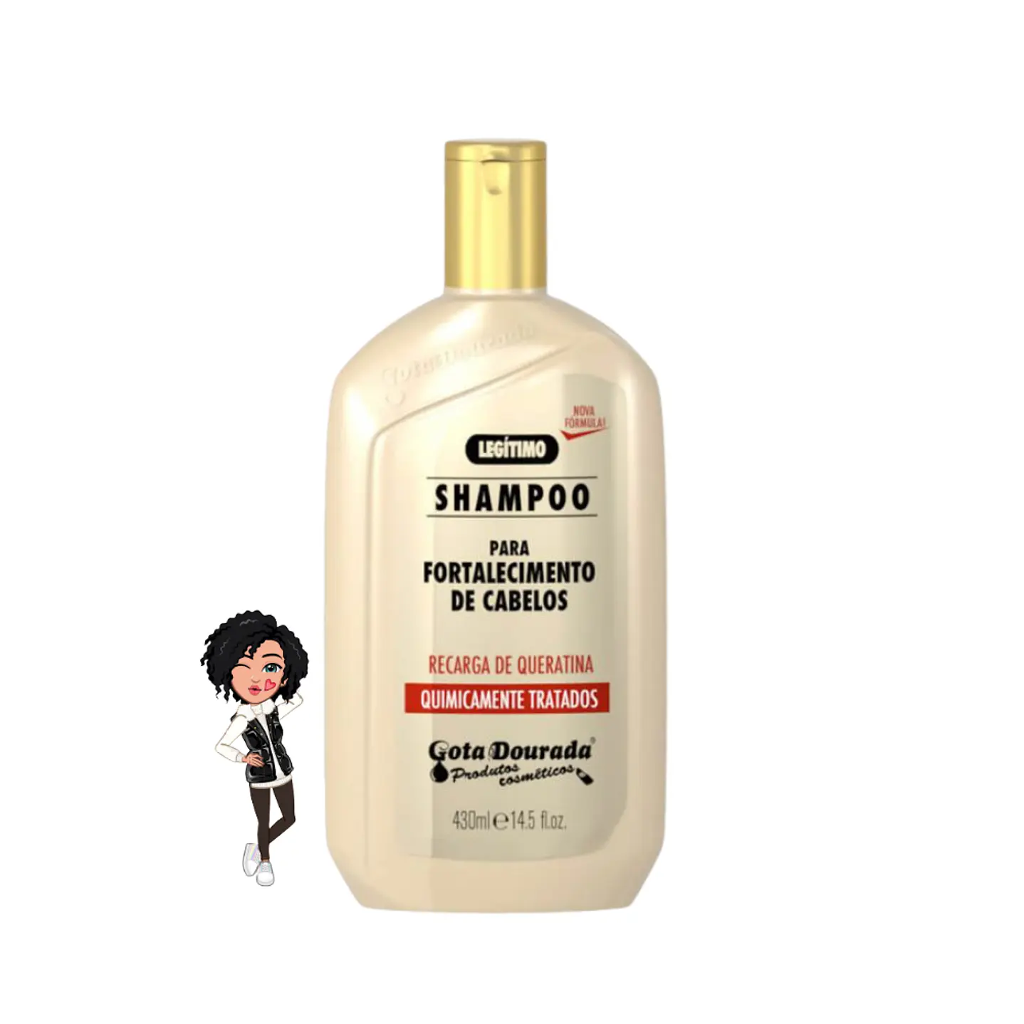 ✅Champô Recarga Queratina 430ml Gota dourada 