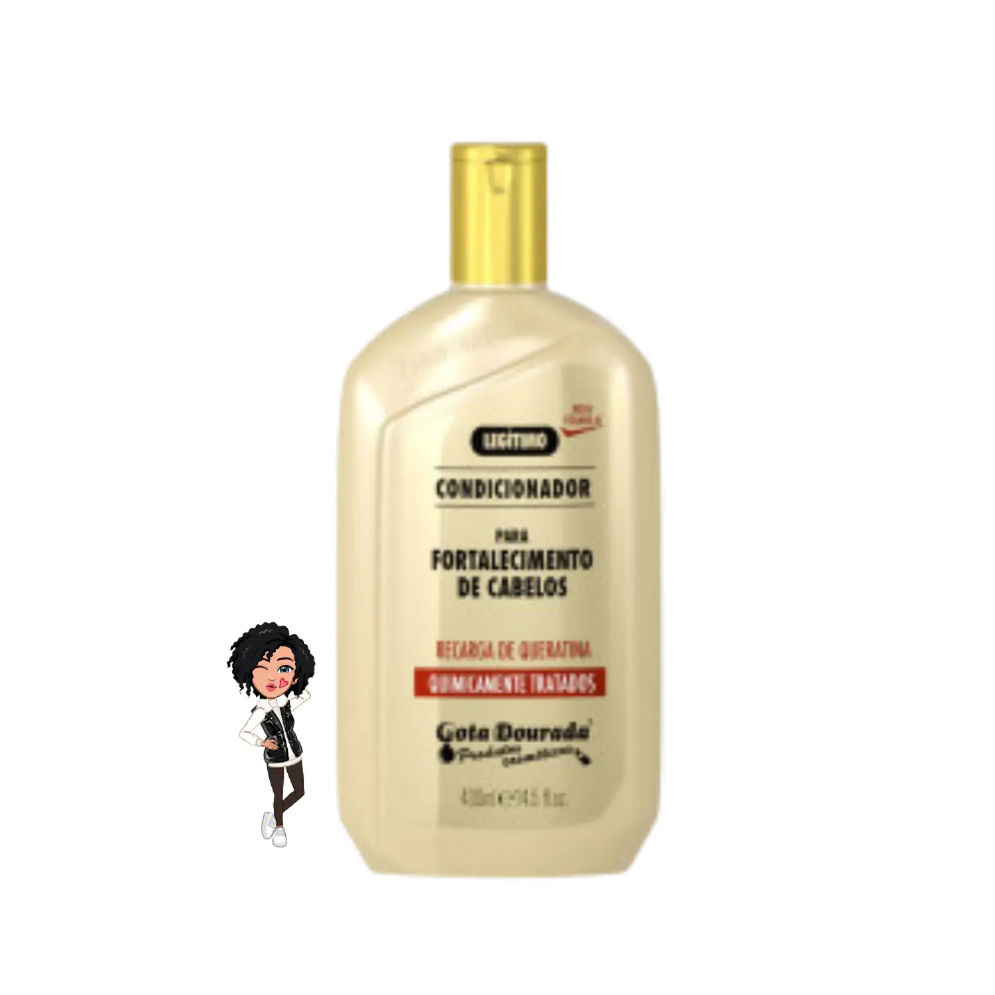 ✅Condicionador Recarga Queratina 430ml Gota dourada 