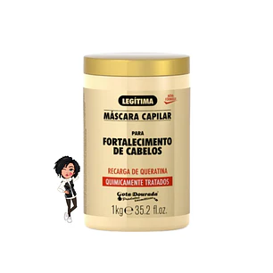 ✅Máscara Recarga Queratina 1kg Gota dourada 