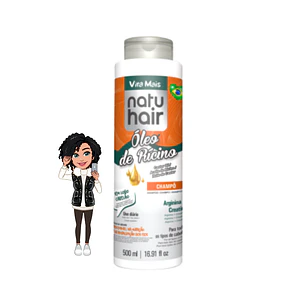 ✅Champô Rícino -Nutrição 500ml Natuhair 