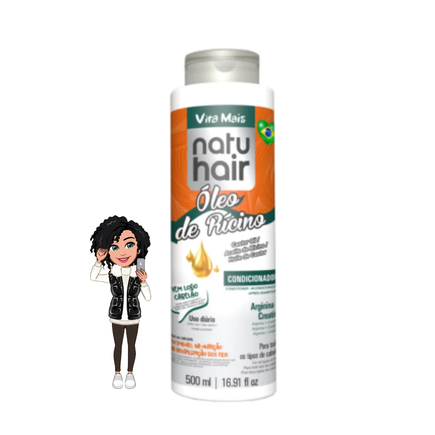 ✅Condicionador Rícino -Nutrição 500ml Natuhair 