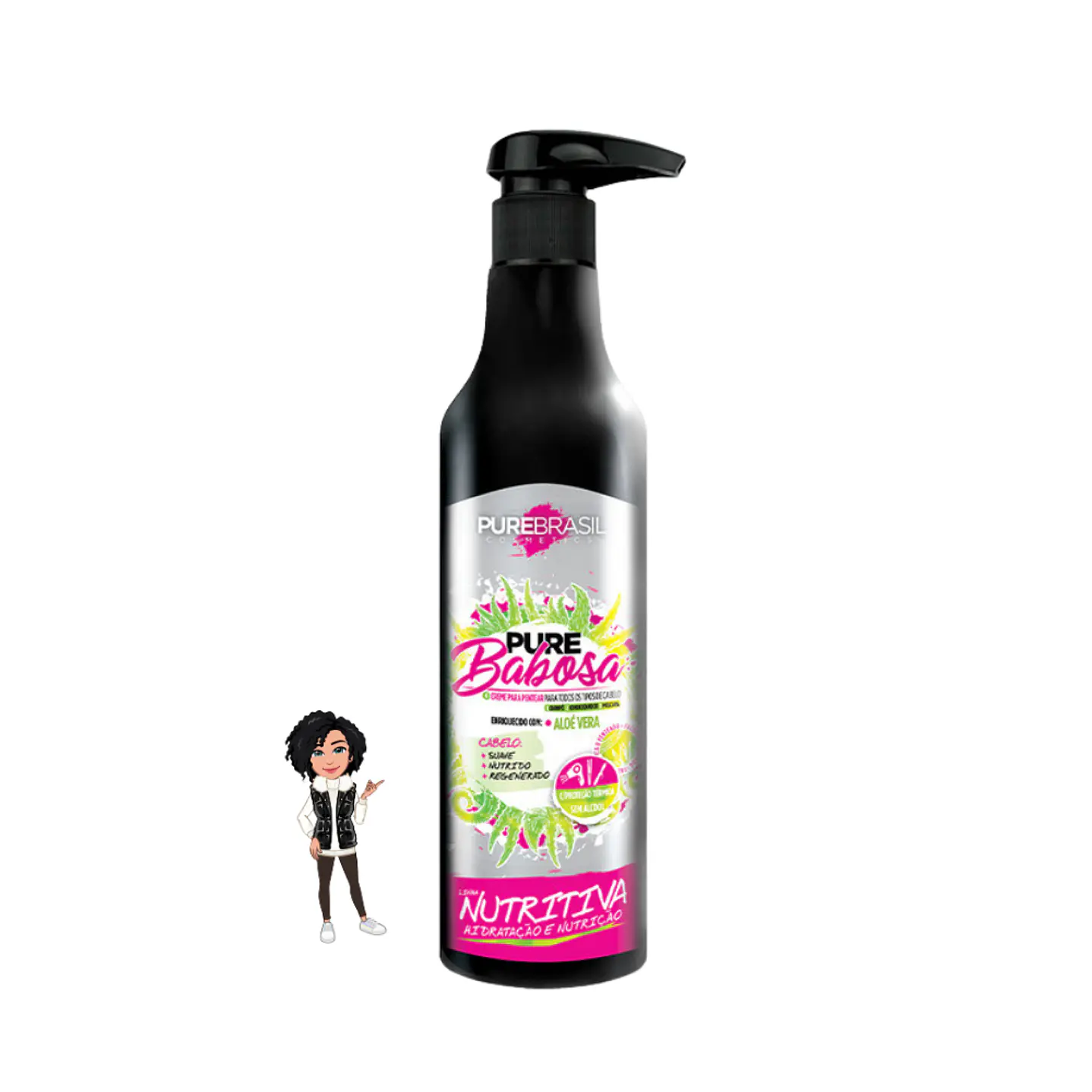 ✅Creme pentear Aloe vera 500ml Pure Brasil 