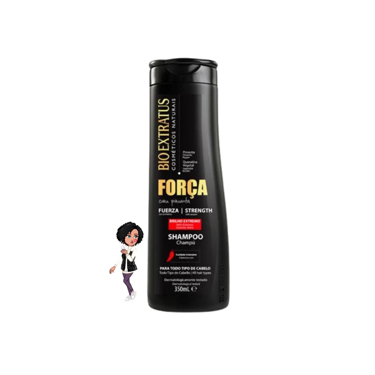 Bio Extratus -  Força com Pimenta  Shampoo Suave - 300ml