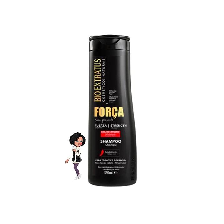 Bio Extratus -  Força com Pimenta  Shampoo Suave - 300ml
