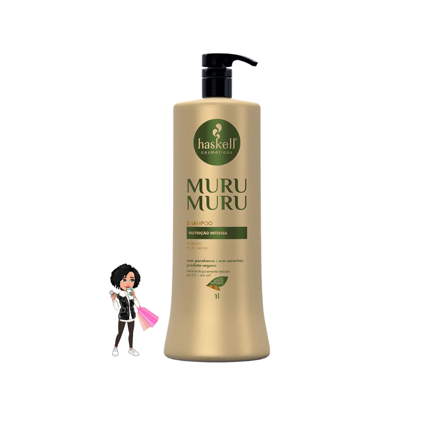 Champô Haskell Muru Muru – Nutrição Intensa para Cabelos Secos