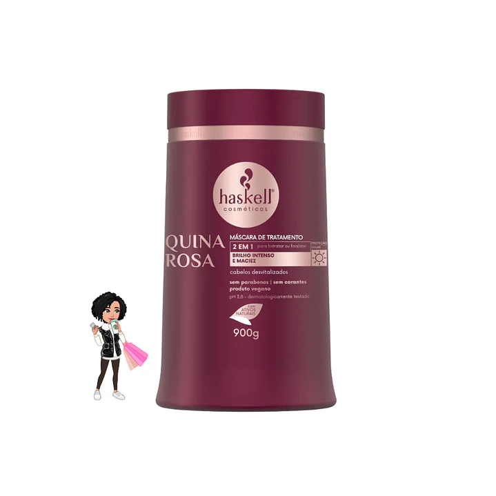 Máscara Capilar Haskell Quina Rosa – 900g