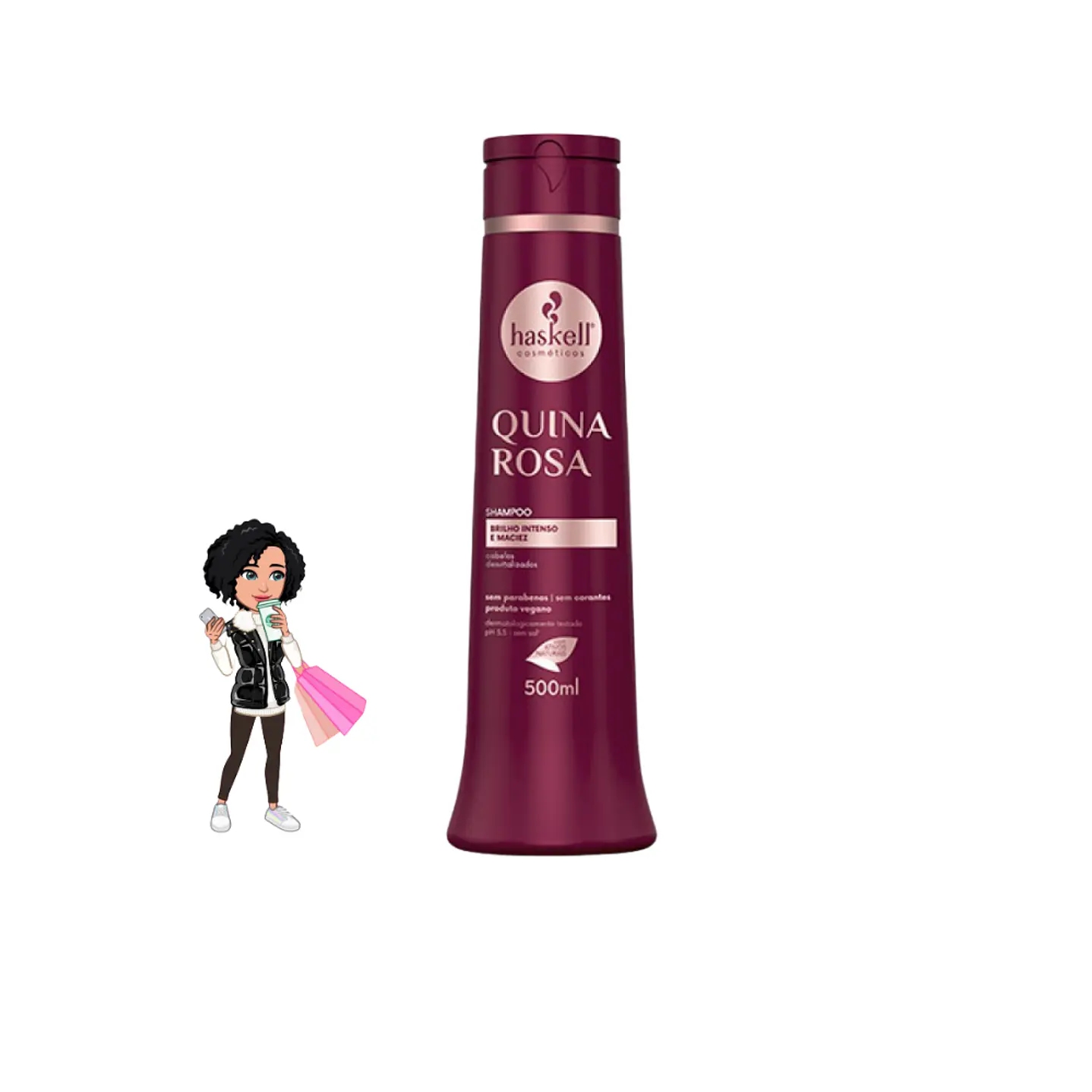 Shampoo Haskell Quina Rosa – 500ml