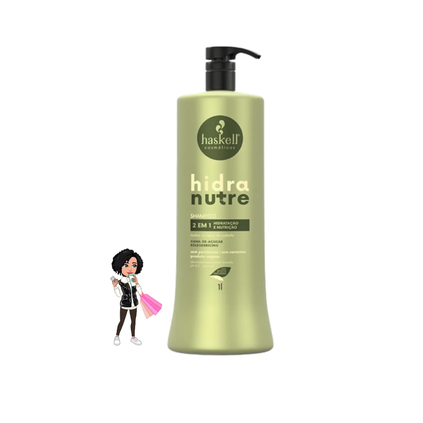 ✅Champô Hidra nutri haskell 1L