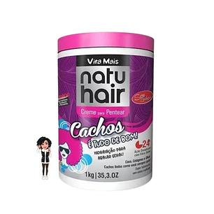✅NatuHair Cachos É Tudo de Bom – Creme para Pentear (1kg)