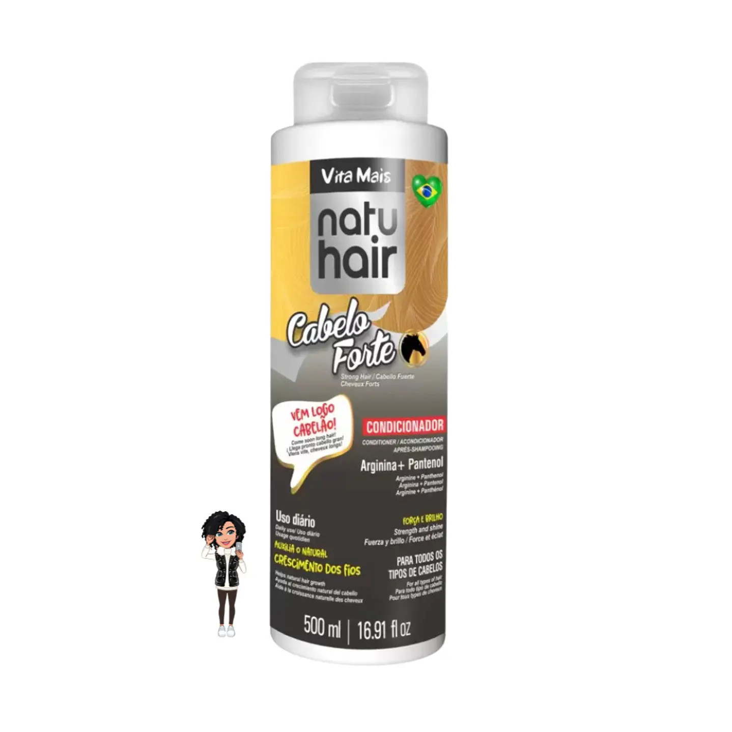 ✅Condicionador NatuHair Cabelo Forte (500ml)