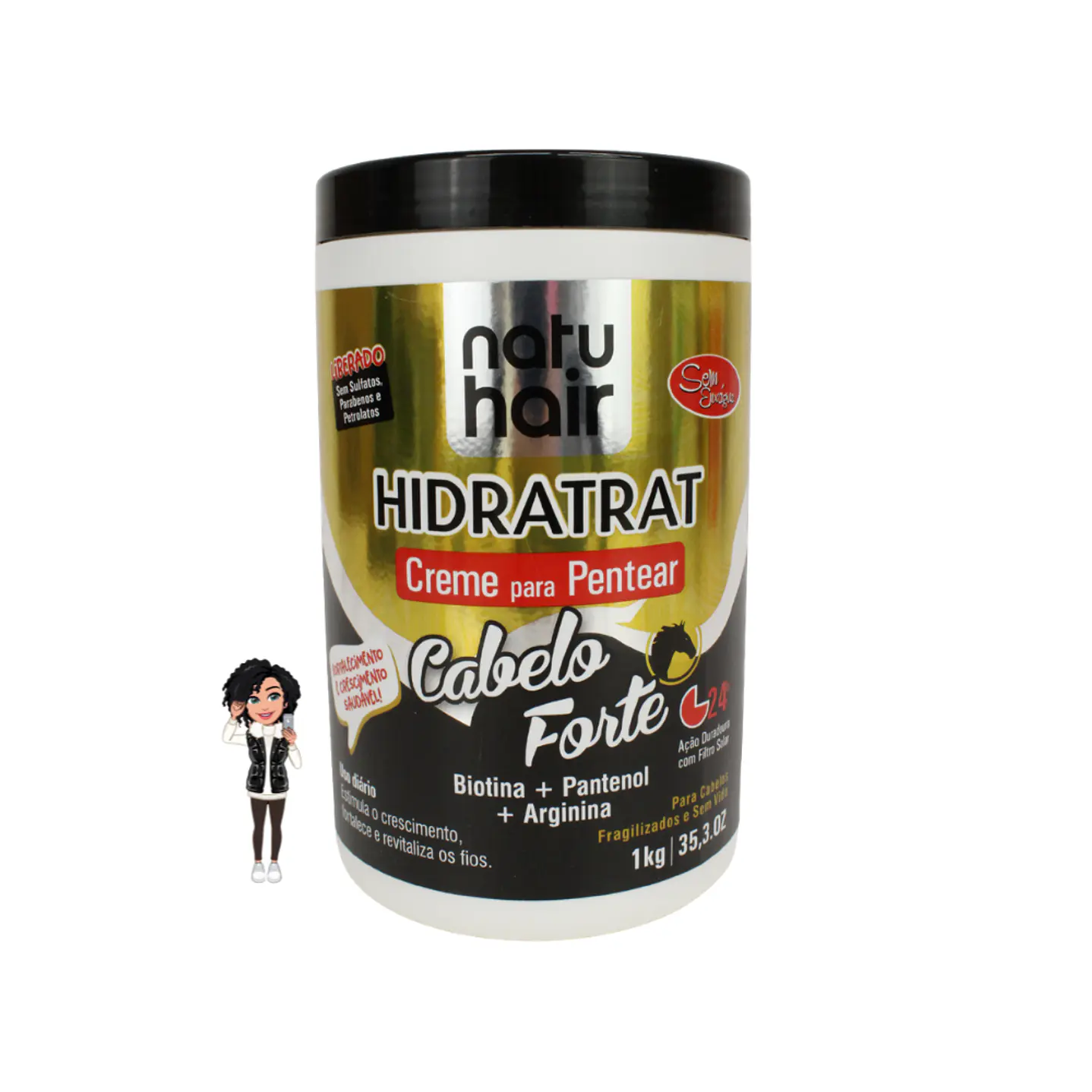 ✅Creme para Pentear NatuHair Cabelo Forte (1kg)