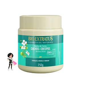 Banho de Creme Cachos & Crespos (250g) - Hidratação Profunda e Fortalecimento 250 g
